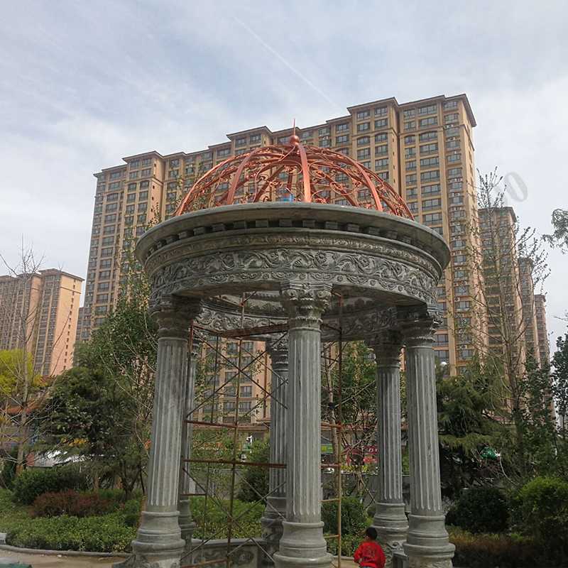 歐式景觀亭子，小區(qū)石雕涼亭，大理石石材亭子