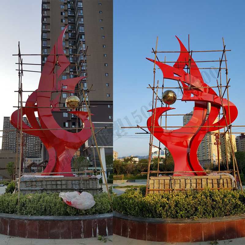 大型不銹鋼雕塑，不銹鋼鳳凰雕塑，小區(qū)不銹鋼景觀雕塑