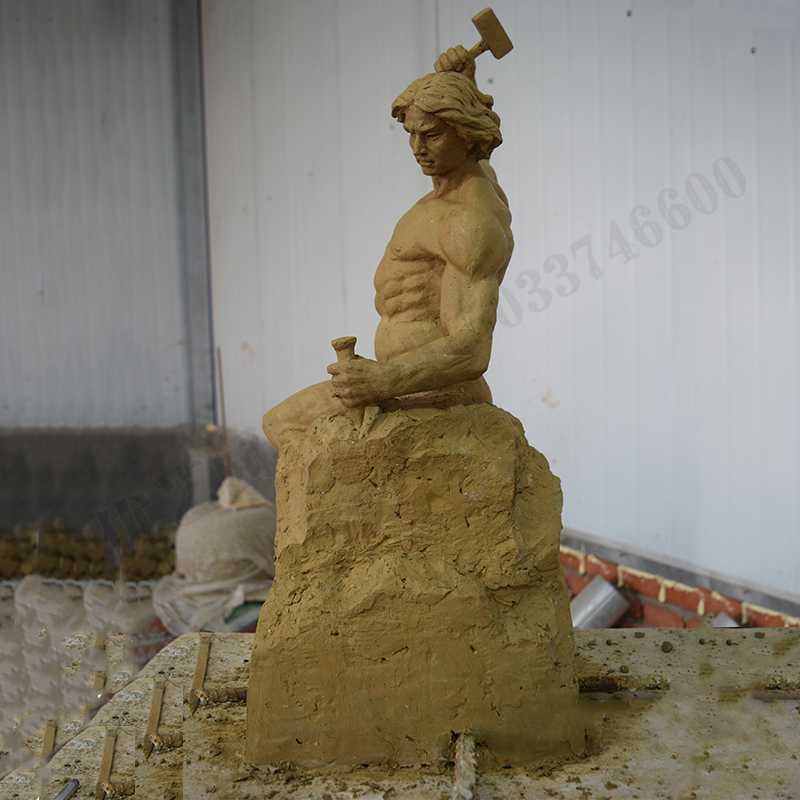 自我雕刻雕塑，自我雕刻擺件，雕刻自我